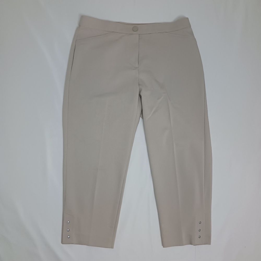 Tanjay Petite Tan Capris with Rhinestones.